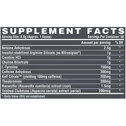 Передтренувальний комплекс з кофеїном Nutrex Research Warrior Pre-Workout Кавун 261 г - мініатюра 3