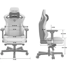 Геймерське крісло Anda Seat Kaiser 3 XL Leather Pink (AD12YDC-XL-01-P-PV/C) [121762] - мініатюра 11