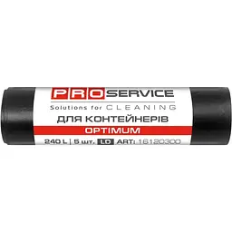 PRO Пакет для смiття OPTIMUM п/е 90x125 чорний, ЛД, 240л