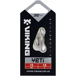 Балансир Viking Fishing Yeti Ice Jig 15mm 1.5g #13 Just Pike - мініатюра 2