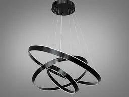 Підвісна LED-люстра з димером Diasha 5153/800+600+400BK