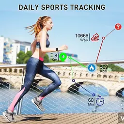 Розумний смарт-годинник Nerunsa Smart Watch Android iOS рожевий - мініатюра 5