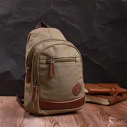 Чоловіча практична сумка через плече з ущільненою спинкою Vintage 19,5х29х8 см sum0028962 - мініатюра 9