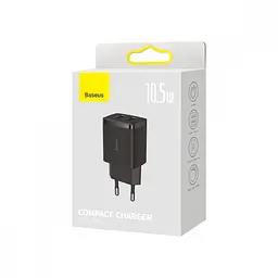 Мережевий зарядний пристрій Baseus Compact Charger 2U 10.5W EU Чорний - мініатюра 2