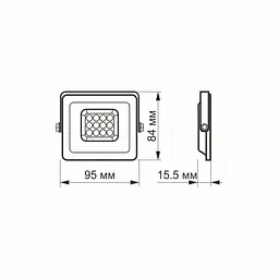 LED прожектор VIDEX F2e 10W 5000K - мініатюра 6