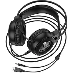 Дротові навушники Borofone BO111 Eminen, USB, 3.5mm, 2m, Чорний