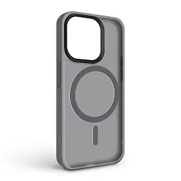Чехол для Apple iPhone 15 Pro, Uniq MagCase, серый, противоударный, панель-накладка с MagSafe, ударопрочный TPU+PC, с магнитом MagSafe, поддержка полноценной беспроводной зарядки, ArmorStandart (ARM75278) - мініатюра 2