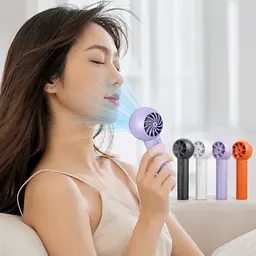 Портативний складний вентилятор з LED-екраном / Вентилятор ручний акумуляторний Jet Turbo Т-237 - мініатюра 3