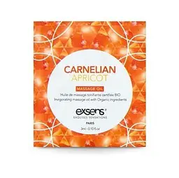 Пробник массажного масла Exsens Carnelian Apricot с сердоликом, 3 мл