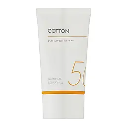 Сонцезахисний крем All around safe block cotton SUN SPF50+ PA++++ Missha 50 мл