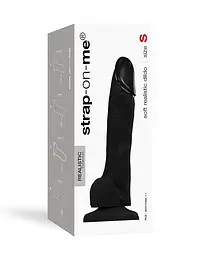 Реалістичний фалоімітатор Strap-On-Me SOFT REALISTIC DILDO Black - Size S - мініатюра 3