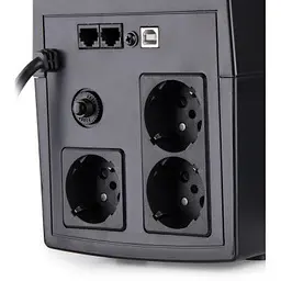 Пристрій безперебійного живлення Vinga LED 1200VA plastic case with USB (VPE-1200PU) - мініатюра 8