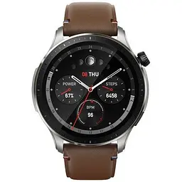 Годинник розумний Amazfit GTR 4 коричневий (Vintage Brown) зі шкіряним ремінцем - мініатюра 6