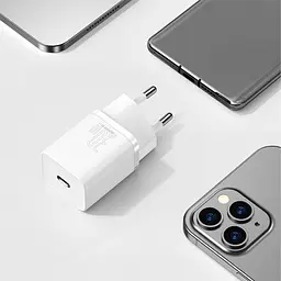 МЗП Baseus Super Si Quick Charger 30W (1USB-C) (CCSUP-J) Білий - мініатюра 3