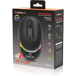 Комп'ютерна мишка Real-El RM-440W Wireless/Bluetooth Black (EL123200045) - мініатюра 9