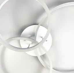 Стельова LED люстра в білому кольорі на 3 кільця Line.F A 8008/3 WH - мініатюра 4