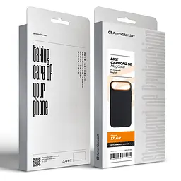 Карбоновый чехол для Apple iPhone 17 Air, LikeCarbon2 SE MagCase, черный, тонкий защитный чехол-панель из поликарбоната с магнитами N52, MagSafe, противоударный, совместим с беспроводной зарядкой, приподнятые края для защиты камеры, ArmorStandart (ARM89166) - мініатюра 8