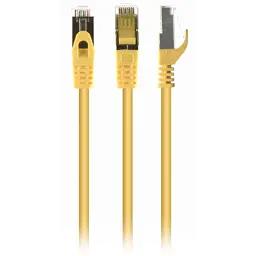 Патч-корд 2м S/FTP Cat 6A CU LSZH yellow Cablexpert (PP6A-LSZHCU-Y-2M) - мініатюра 1