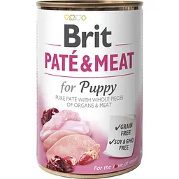 Вологий корм Brit Care Pate&Meat для цуценят з куркою й індичкою 400 г