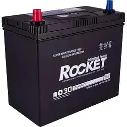 Автомобільний акумулятор ROCKET Japan 6СТ-45Ah Аз 430A (CCA) з перехідником під клему STD SMF 55B24R - мініатюра 2