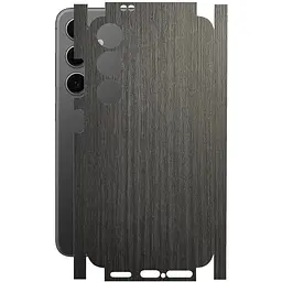 Защитная пленка StatusSKIN для Samsung Galaxy S24 SM-S921 Корпус Винил Дерево серебристо-черное
