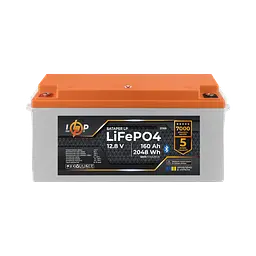 Акумулятор LP LiFePO4 12,8V - 160 Ah (2048Wh) (BMS 100A/80А) пластик Smart BT