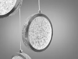 Люстра каскадна LED Diasha 3005/10HR 66W, хром, для холу, коридору, вітальні, спальні, 10 ламп, IP20 - мініатюра 4