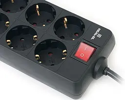 Фільтр-подовжувач мережевий REAL-EL RS-8 Protect 1.8м 8 розеток black - мініатюра 3