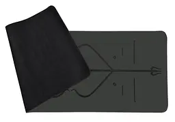 Килимок для йоги професійний Pro каучук 5 мм Чорний EasyFit fit0025092 - мініатюра 3