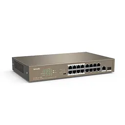 Комутатор Tenda TEF1118P-16-150W (16xFE PoE, 1xGE/SFP, 135Вт max) (TEF1118P-16-150W) - мініатюра 3