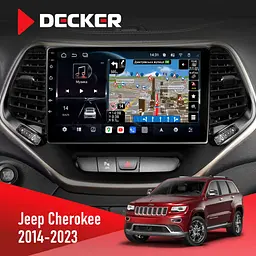 Штатна магнітола Jeep Cherokee 2014-2023 Decker D10-011 4x64, DSP, 4G, 360 Decker (НФ-00009145)