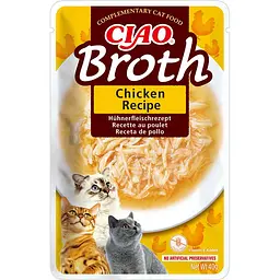 Пауч Inaba Ciao Broth для котів тушкована курка в бульйоні, 40 г