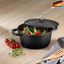 Каструля чавунна з кришкою KELA Calido чорна 21 см 2,5 л (12470) - мініатюра 2