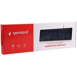 Клавиатура проводная Gembird KB-UML3-01-UA USB Black с подсветкой - миниатюра 5