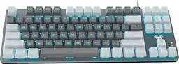 Клавіатура Aula F3287 Keycap KRGD Blue Switch UA White/Grey (6948391240688) [90997] - мініатюра 2
