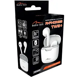 Навушники TWS Media-Tech R-PHONES BT 5.3 White (MT3608W) - мініатюра 3