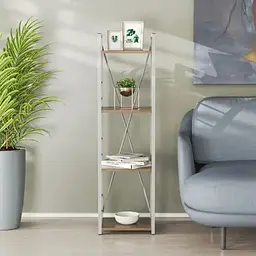 Етажерка 4/34 Ferrum-decor Серії Коннект 120x34x28 сірий ДСП Дуб Сонома Трюфель 16мм (FRD-104287)