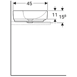 Умивальник Geberit Variform 60x45 Білий 500.772.01.2 - мініатюра 2