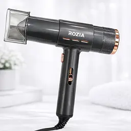 Дорожній фен із концентратором Rozia HC8152 / Фен для волосся / Компактний фен