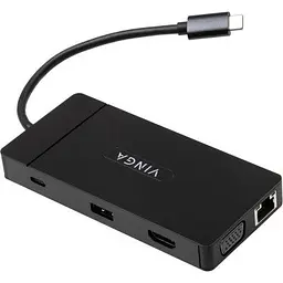 Концентратор Vinga USB-C 3.1 to VGA+HDMI+RJ45+3xUSB3.0+USB2.0+SD/TF+PD100W+Audio (VHYC10) - мініатюра 5