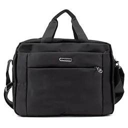 Сумка-портфель чоловіча текстильна для ноутбука 13'' та документів Tiding Bag M56-3812A чорна - мініатюра 3