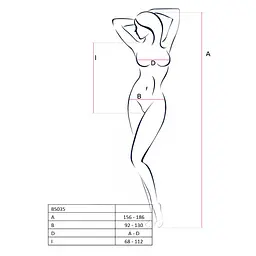 Бодістокінг Passion BS035 pink, боді, імітація топа та трусиків - мініатюра 4