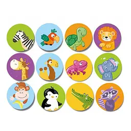 Настільна гра-мемо "Дикі Тварини" DoDo Toys 300157, 24 фішки із зображенням - мініатюра 2