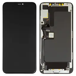 Дисплей для iPhone 11 Pro Max, чорний, з рамкою, High, (OLED), GX OEM hard