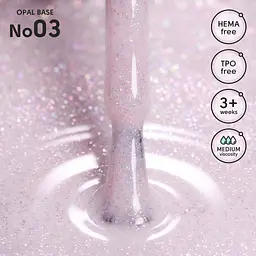 Камуфлююча база Shelly з шимером 03 Opal Base 12 мл - мініатюра 2