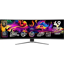 Монітор 49" MSI MPG 491CQPX Curved (MPG 491CQPX) 5120х1440 (DQHD) QD-OLED 240 Hz