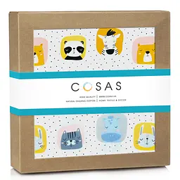 Пелюшки фланелеві Cosas Animals Color 80x80 см, білі