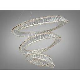 Люстра кршталеві кільця Linisoln 6105-80*60*40 FG метал, кришталь LED 150Вт 20-25м² 100-50см - мініатюра 2