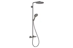 Душова система з термостатом Hansgrohe Raindance S 240 1jet PowderRain EcoSmart+ brushed black chrome 28825340