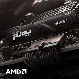 Модуль пам'яті для комп'ютера DDR4 16GB 3200 MHz Beast Black Kingston Fury (ex.HyperX) (KF432C16BB1/16WP) - мініатюра 9